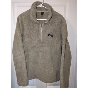 Patagonia Pullover 1/4 Zip Women's Large Beige Sherpa Fleece Los Gatos